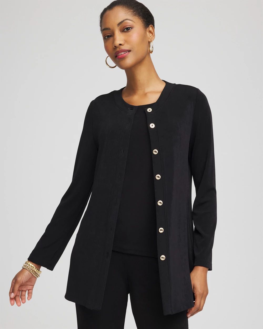 Travelers™ Collection Scoopneck Shirt Jacket | Chico's